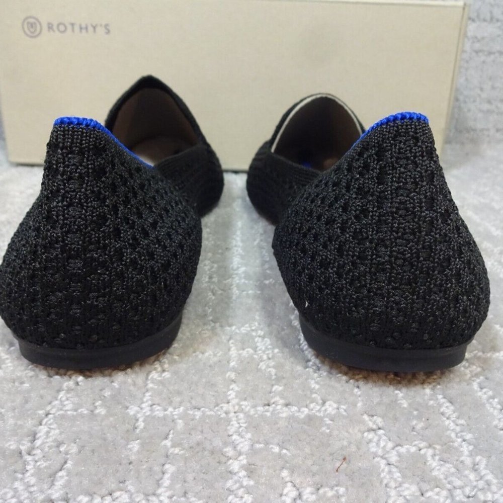 ROTHYS The Flat Black Honeycomb Round Toe Slip on Shoes Women's Size 7, 7.5, 9 - Picture 3 of 8